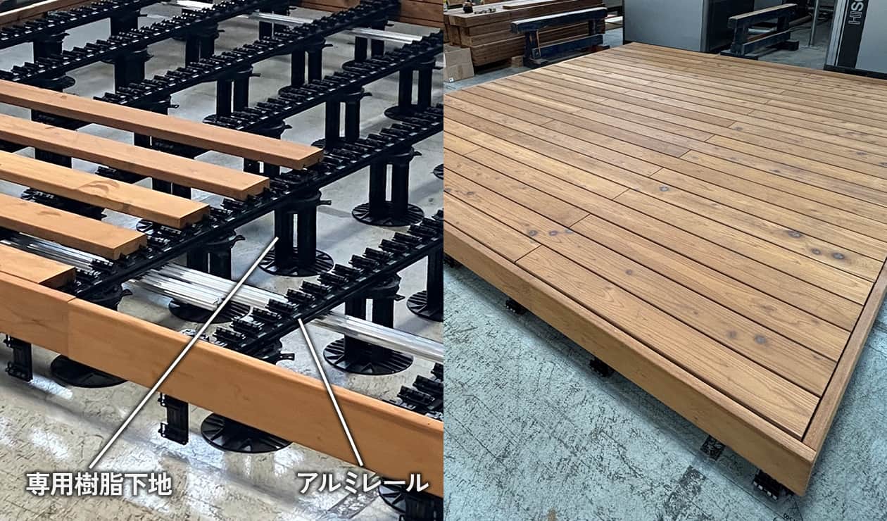 アルミレール + 専用樹脂下地タイプ